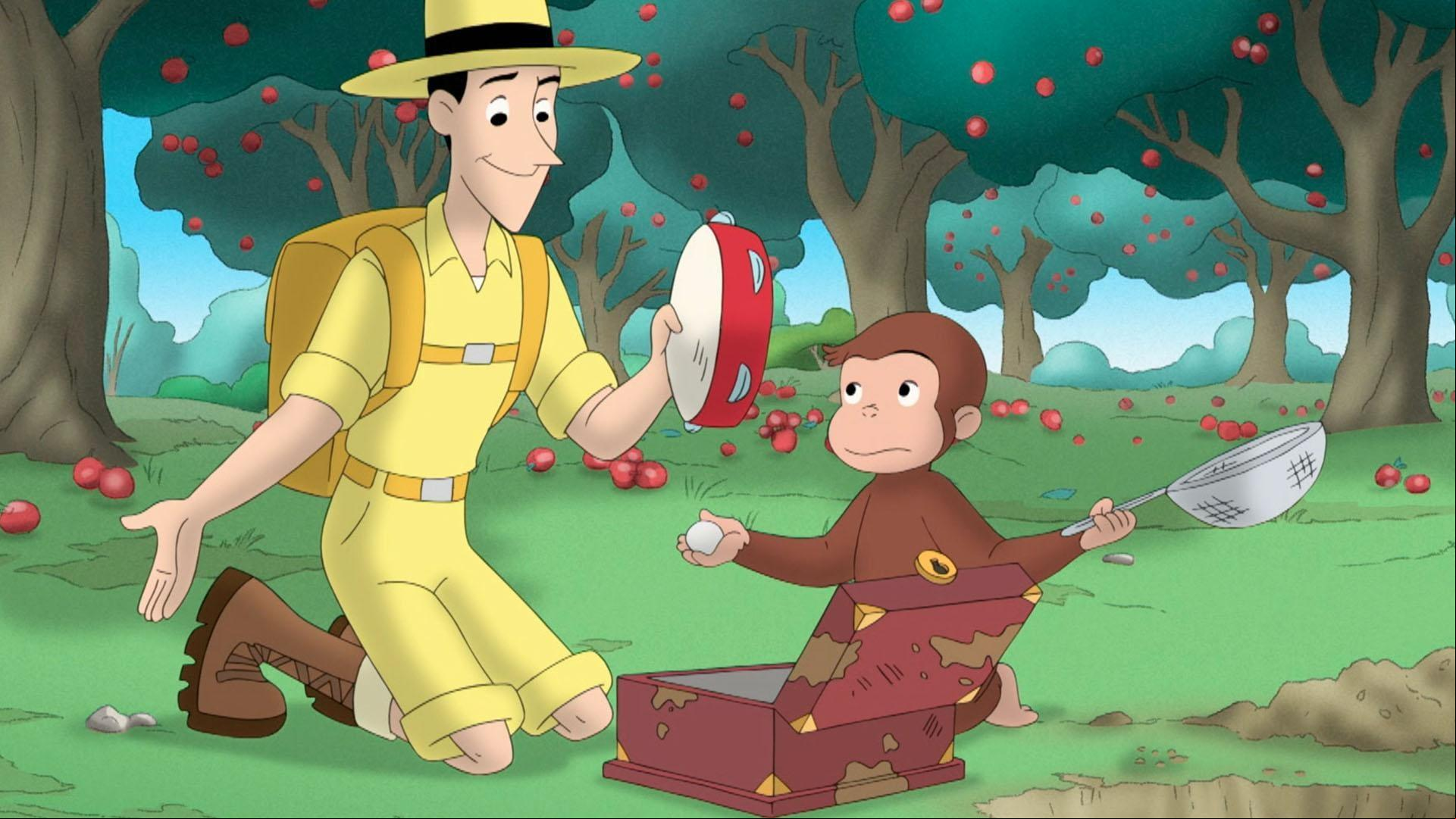 George goes on a treasure hunt. / George tries to make a pie.